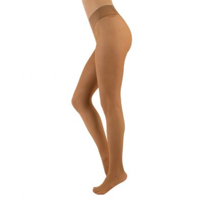Seamless Sheer Tights with Comfortable Waistband 15 Dernier Pantyhose Medium-...